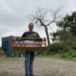 Glenn holding Armoury Crate box of fireworks