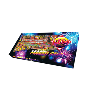 Mardi Gras selection box of fireworks by Bright Star Fireworks