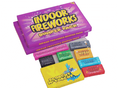 Indoor Fireworks pack contents - new version