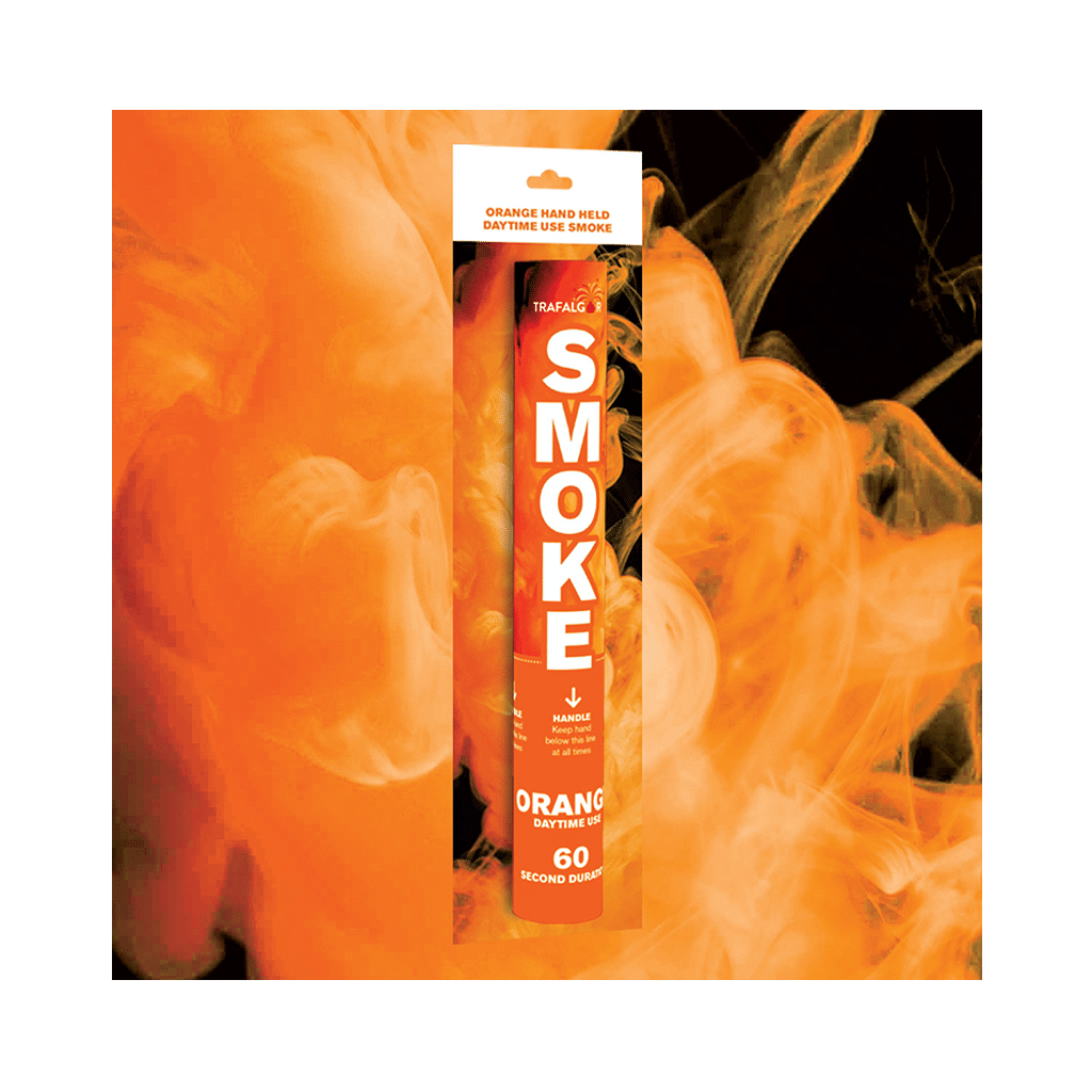 Bright Orange Smoke 60 seconds lovefireworks.co.uk