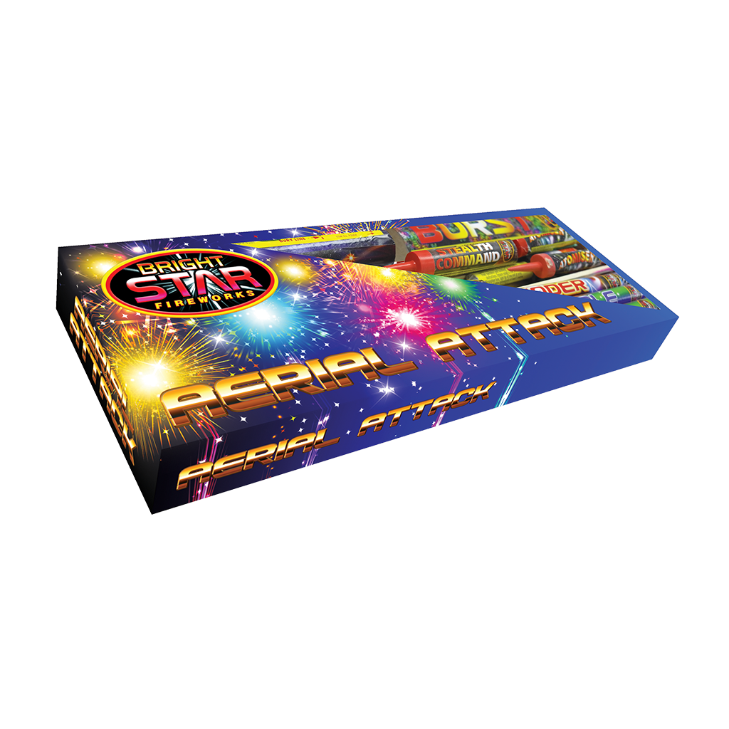 20 fireworks Aerial Attack Selection Box - lovefireworks.co.uk