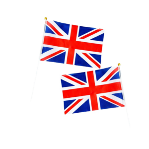 Union Jack hand waving flag - pack of 12