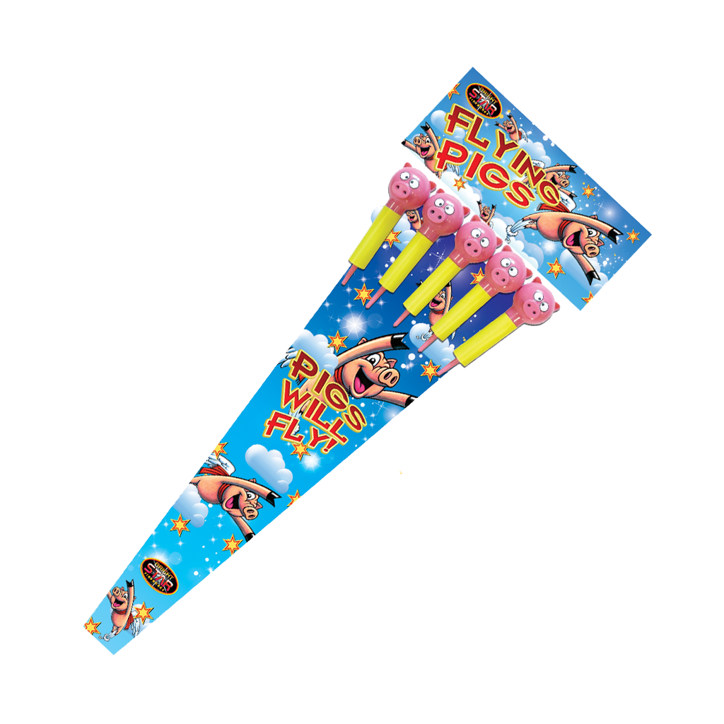 Funny Flying Pigs Rocket Pack lovefireworks.co.uk