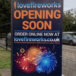 Love Fireworks opening soon sign!