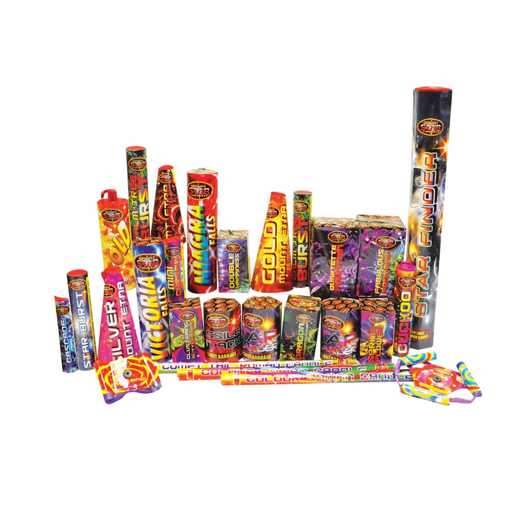 27 fun filled fireworks Party Selection Box - lovefireworks.co.uk