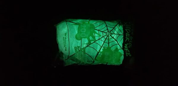 Glow in the dark web in full glow