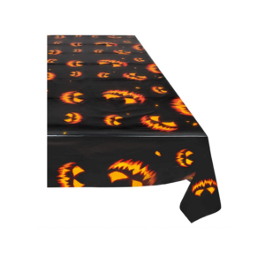 Creepy Pumpkin table cloth close up