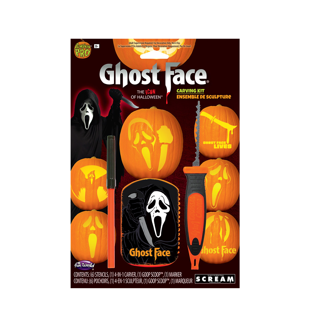 Ghost Face pumpkin carving kit