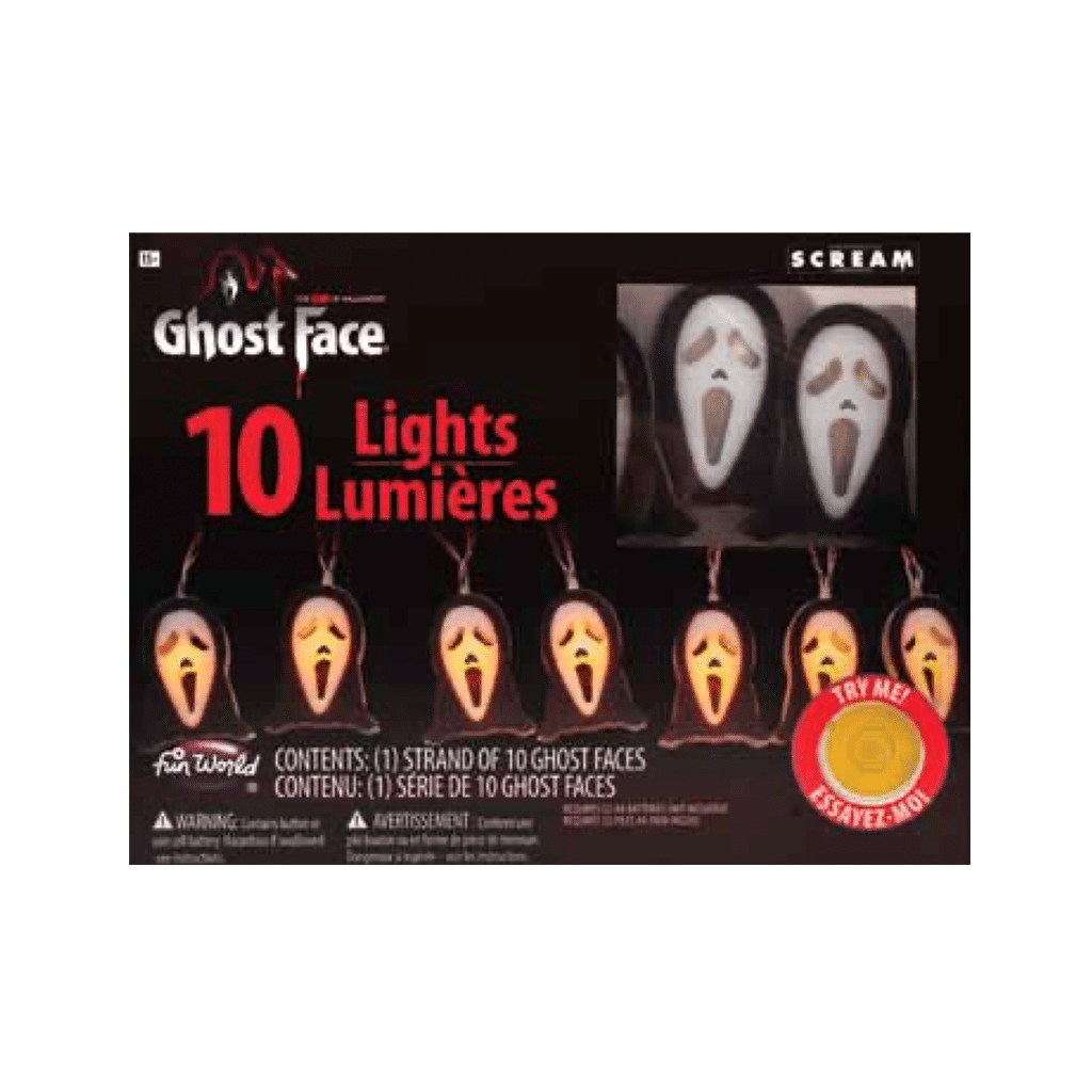 Ghost Face string lights lovefireworks.co.uk