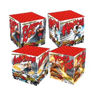 Pyro Fighter pack of 4 cake fireworks by Pyroworx